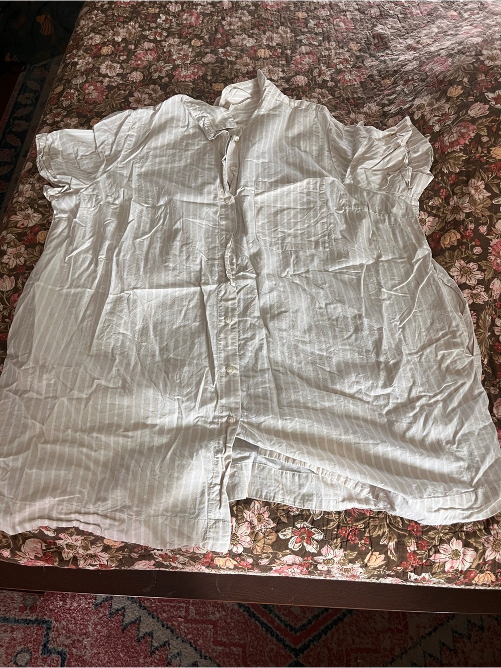 Old Navy | 3X | Beige and white striped dress